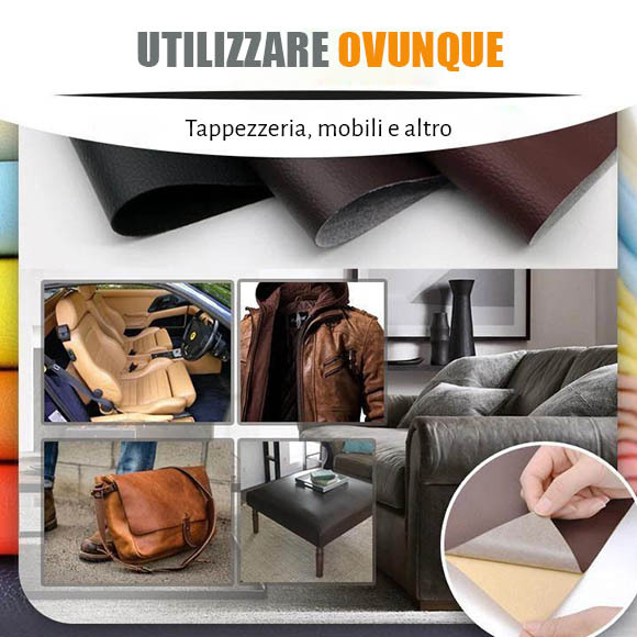 MICTER Pelle Adesiva per Riparazioni, 15x300cm Patch Pelle Adesiva, Toppe per  Riparazione Autoadesive per Riparazione per Divano, Sedile Auto, Mobili,  Borsa in Pelle, Tappezzeria(Bianco) : : Casa e cucina