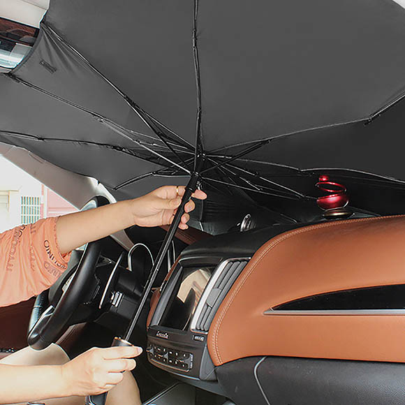 145cm X 79cm Auto Windschutzscheibe Sonnenschirm,Auto-Front Windschutzscheibe Sonnenschutz Regenschirm,Faltbares Design Einfache Lagerung für die meisten Autos und SUV